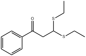 1-Propanone, 3,3-bis(ethylthio)-1-phenyl- Struktur