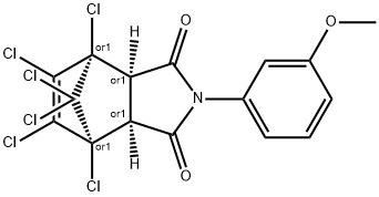 (1R,2S,6R,7S)-1,7,8,9,10,10-hexachloro-4-(3-methoxyphenyl)-4-azatricyclo[5.2.1.0^{2,6}]dec-8-ene-3,5-dione Struktur