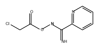 Acetic acid, 2-chloro-, (imino-2-pyridinylmethyl)azanyl ester Struktur