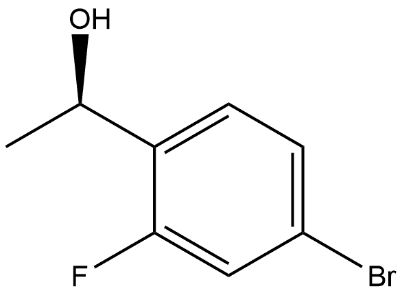 (1R)-1-(4-bromo-2-fluorophenyl)ethan-1-ol Struktur