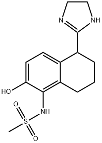 Methanesulfonamide, N-[5-(4,5-dihydro-1H-imidazol-2-yl)-5,6,7,8-tetrahydro-2-hydroxy-1-naphthalenyl]- Struktur