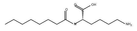 L-Lysine, N2-(1-oxooctyl)- Struktur