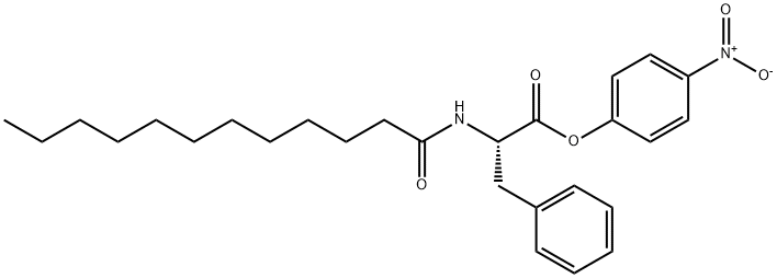 L-Phenylalanine, N-(1-oxododecyl)-, 4-nitrophenyl ester Struktur