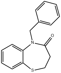 1,5-Benzothiazepin-4(5H)-one, 2,3-dihydro-5-(phenylmethyl)- Struktur