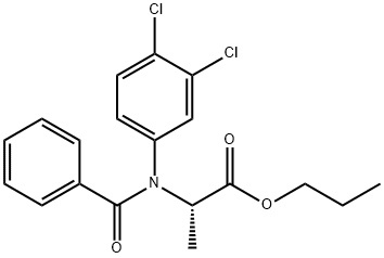 L-Alanine, N-benzoyl-N-(3,4-dichlorophenyl)-, propyl ester Struktur