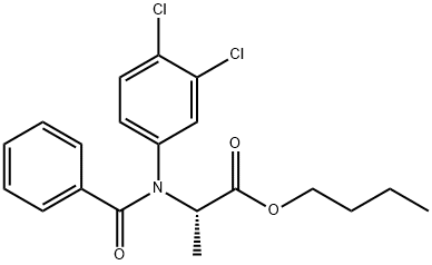 L-Alanine, N-benzoyl-N-(3,4-dichlorophenyl)-, butyl ester Struktur