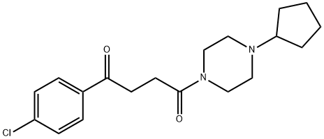 1,4-Butanedione, 1-(4-chlorophenyl)-4-(4-cyclopentyl-1-piperazinyl)- Struktur