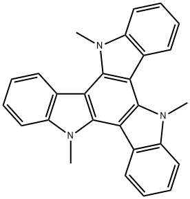 5H-Diindolo[3,2-a:3',2'-c]carbazole, 10,15-dihydro-5,10,15-trimethyl- Struktur