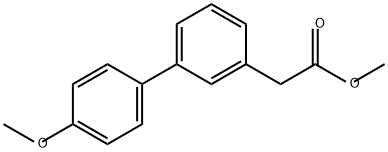 [1,1'-Biphenyl]-3-acetic acid, 4'-methoxy-, methyl ester Struktur