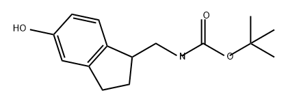 Carbamic acid, [(2,3-dihydro-5-hydroxy-1H-inden-1-yl)methyl]-, 1,1-dimethylethyl ester (9CI) Struktur