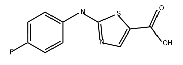 5-Thiazolecarboxylic acid, 2-[(4-fluorophenyl)amino]- Struktur