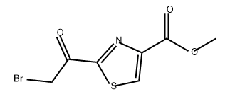 4-Thiazolecarboxylic acid, 2-(2-bromoacetyl)-, methyl ester Struktur