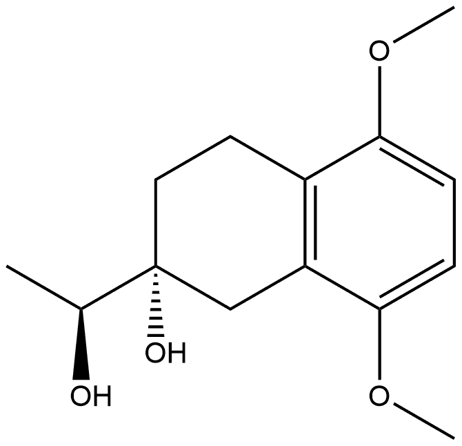 2-Naphthalenemethanol, 1,2,3,4-tetrahydro-2-hydroxy-5,8-dimethoxy-α-methyl-, (αS,2R)- Struktur