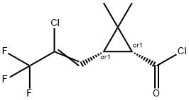 Z-cis-3-(2-chloro-3，3，3-trifluoro-1-propenyl)-2，2-dimethylcyclopropane carbonyl chloride Struktur