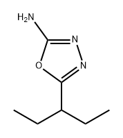 1,3,4-Oxadiazol-2-amine, 5-(1-ethylpropyl)- Structure