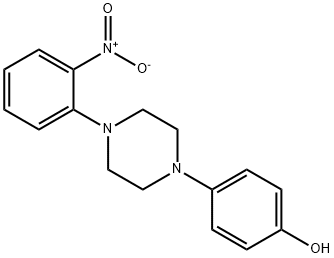 Phenol, 4-[4-(2-nitrophenyl)-1-piperazinyl]- Struktur