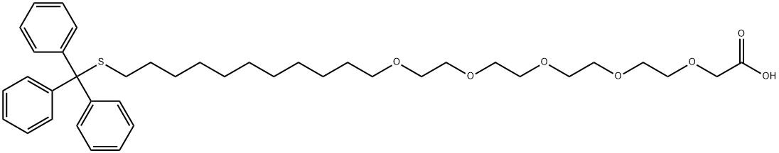 3,6,9,12,15-Pentaoxa-27-thiaoctacosanoic acid, 28,28,28-triphenyl- Struktur