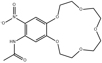 N-(16-Nitro-2,3,5,6,8,9,11,12-octahydro-1,4,7,10,13-benzopentaoxacyclopentadecin-15-yl)acetamide