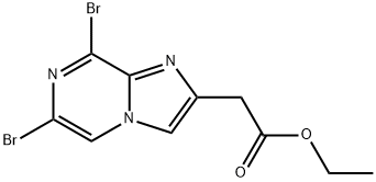 Imidazo[1,2-a]pyrazine-2-acetic acid, 6,8-dibromo-, ethyl ester Struktur