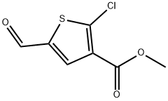 3-Thiophenecarboxylic acid, 2-chloro-5-formyl-, methyl ester Struktur