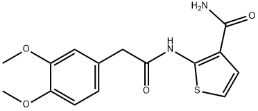 3-Thiophenecarboxamide, 2-[[2-(3,4-dimethoxyphenyl)acetyl]amino]- Struktur