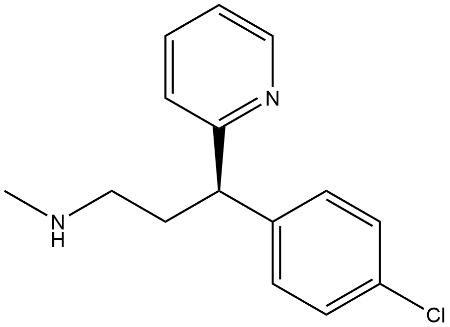 2-Pyridinepropanamine, γ-(4-chlorophenyl)-N-methyl-, (R)- (9CI) Struktur