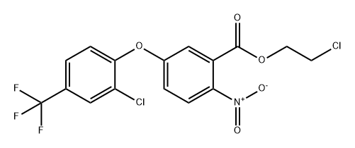 Benzoic acid, 5-[2-chloro-4-(trifluoromethyl)phenoxy]-2-nitro-, 2-chloroethyl ester Struktur