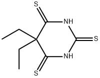 2,4,6(1H,3H,5H)-Pyrimidinetrithione, 5,5-diethyl- Struktur