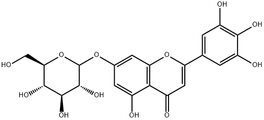 Tricetin 7-O-glucoside Struktur