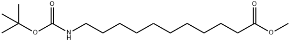 Undecanoic acid, 11-[[(1,1-dimethylethoxy)carbonyl]amino]-, methyl ester Struktur