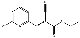 2-Propenoic acid, 3-(6-bromo-2-pyridinyl)-2-cyano-, ethyl ester Struktur