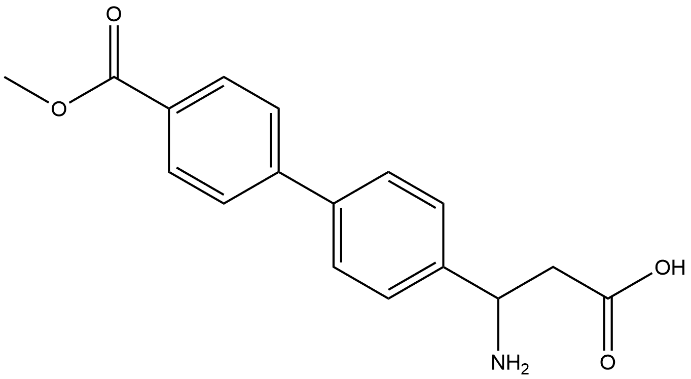 [1,1'-Biphenyl]-4-propanoic acid, β-amino-4'-(methoxycarbonyl)- Struktur