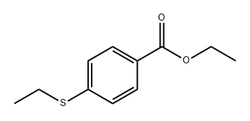 Benzoic acid, 4-(ethylthio)-, ethyl ester Struktur