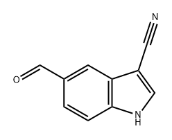 1H-Indole-3-carbonitrile, 5-formyl- Struktur