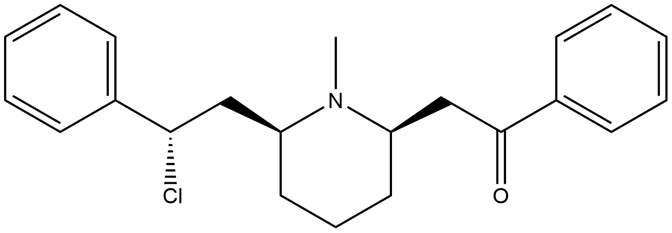 2-[(2R,6S)-6-[(2S)-2-Chloro-2-phenylethyl]-1-methyl-2-piperidinyl]-1-phenylethanone Struktur