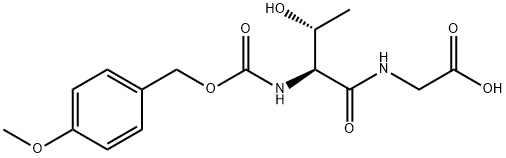 Glycine, N-[N-[[(4-methoxyphenyl)methoxy]carbonyl]-L-threonyl]- (9CI) Struktur