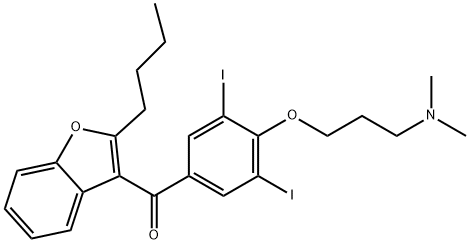 Methanone, (2-butyl-3-benzofuranyl)[4-[3-(dimethylamino)propoxy]-3,5-diiodophenyl]- Struktur