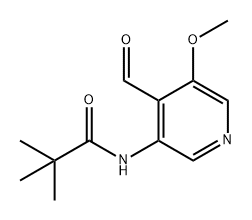 Propanamide, N-(4-formyl-5-methoxy-3-pyridinyl)-2,2-dimethyl- Struktur