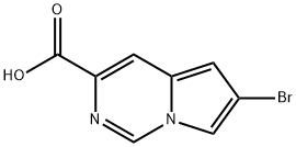 6-Bromopyrrolo[1,2-c]pyrimidine-3-carboxylic acid Struktur