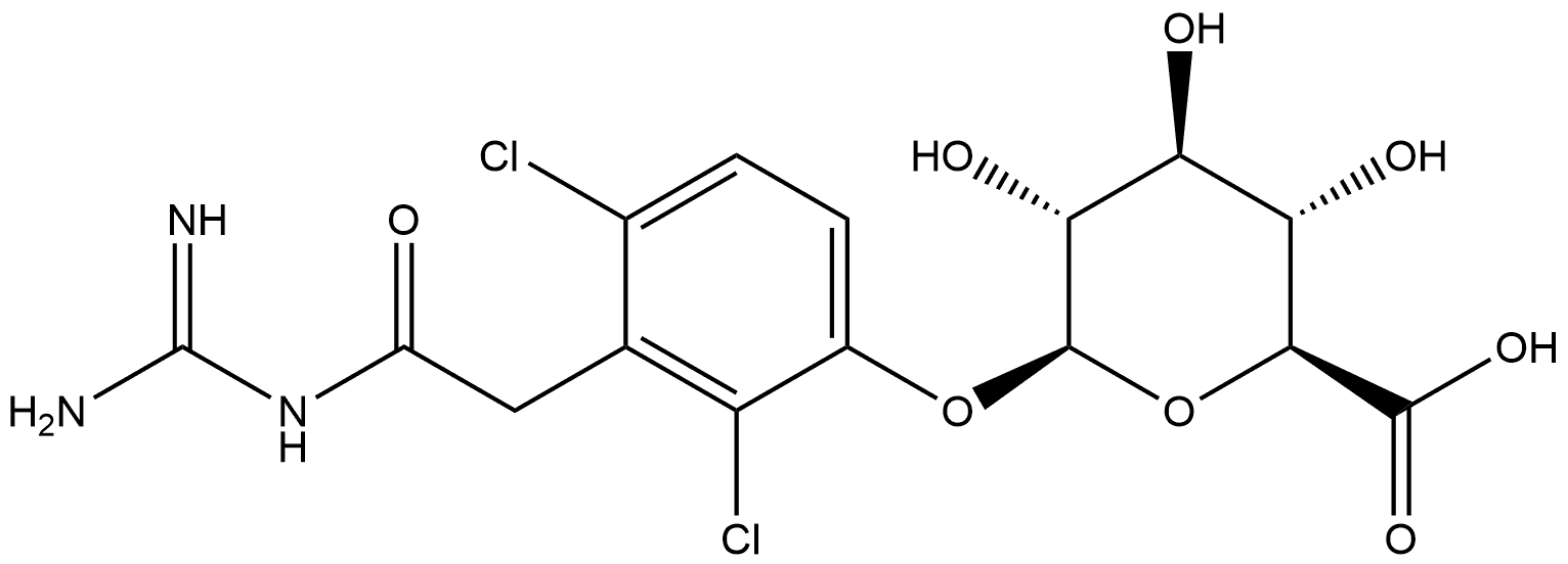 3-Hydroxy Guanfacine O-β-D-Glucuronide Struktur