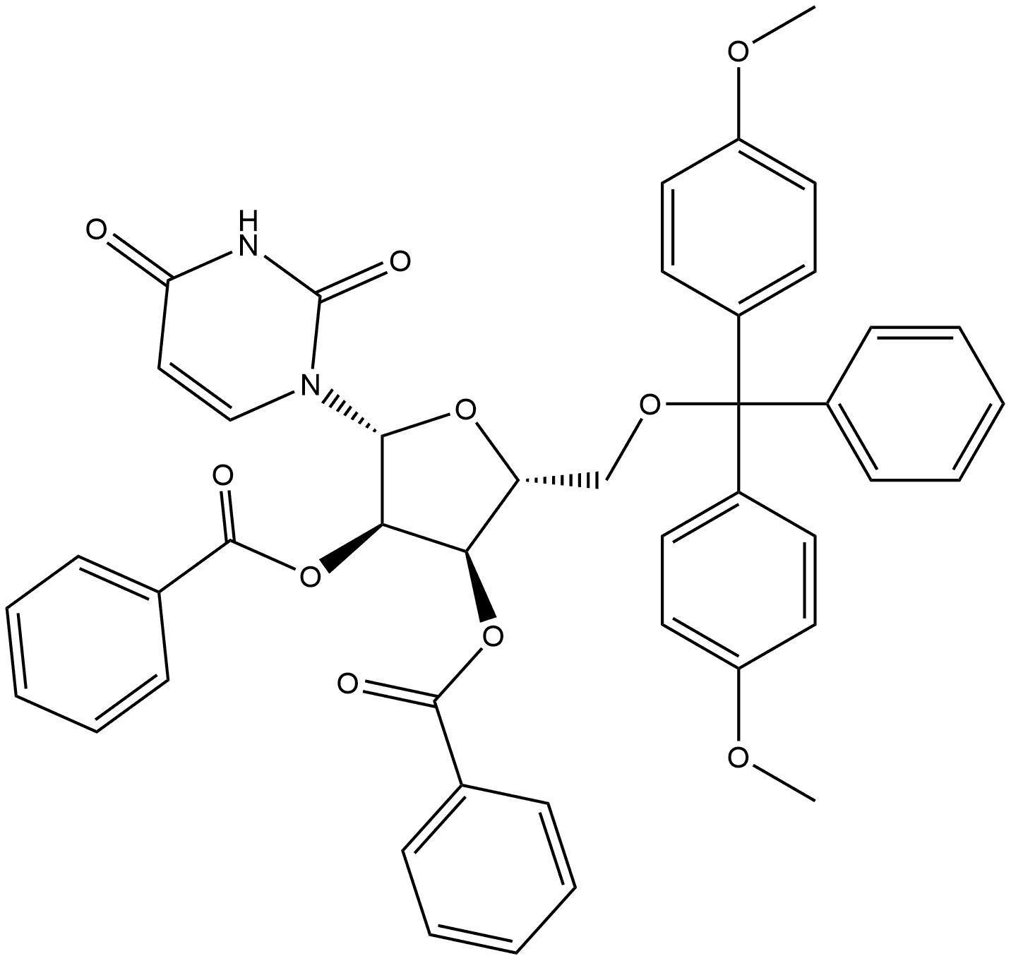 Uridine, 5'-O-[bis(4-methoxyphenyl)phenylmethyl]-, 2',3'-dibenzoate (9CI)