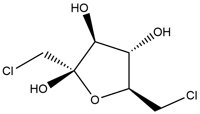 1,6-Dichloro-1,6-dideoxy-β-D-fructofuranose Struktur