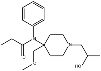 Propanamide, N-[1-(2-hydroxypropyl)-4-(methoxymethyl)-4-piperidinyl]-N-phenyl- Struktur