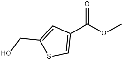 3-Thiophenecarboxylic acid, 5-(hydroxymethyl)-, methyl ester Struktur