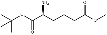 Hexanedioic acid, 2-amino-, 1-(1,1-dimethylethyl) 6-methyl ester, (S)- (9CI) Struktur