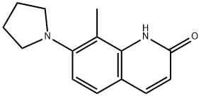 2(1H)-Quinolinone,8-methyl-7-(1-pyrrolidinyl)-(9CI) Struktur