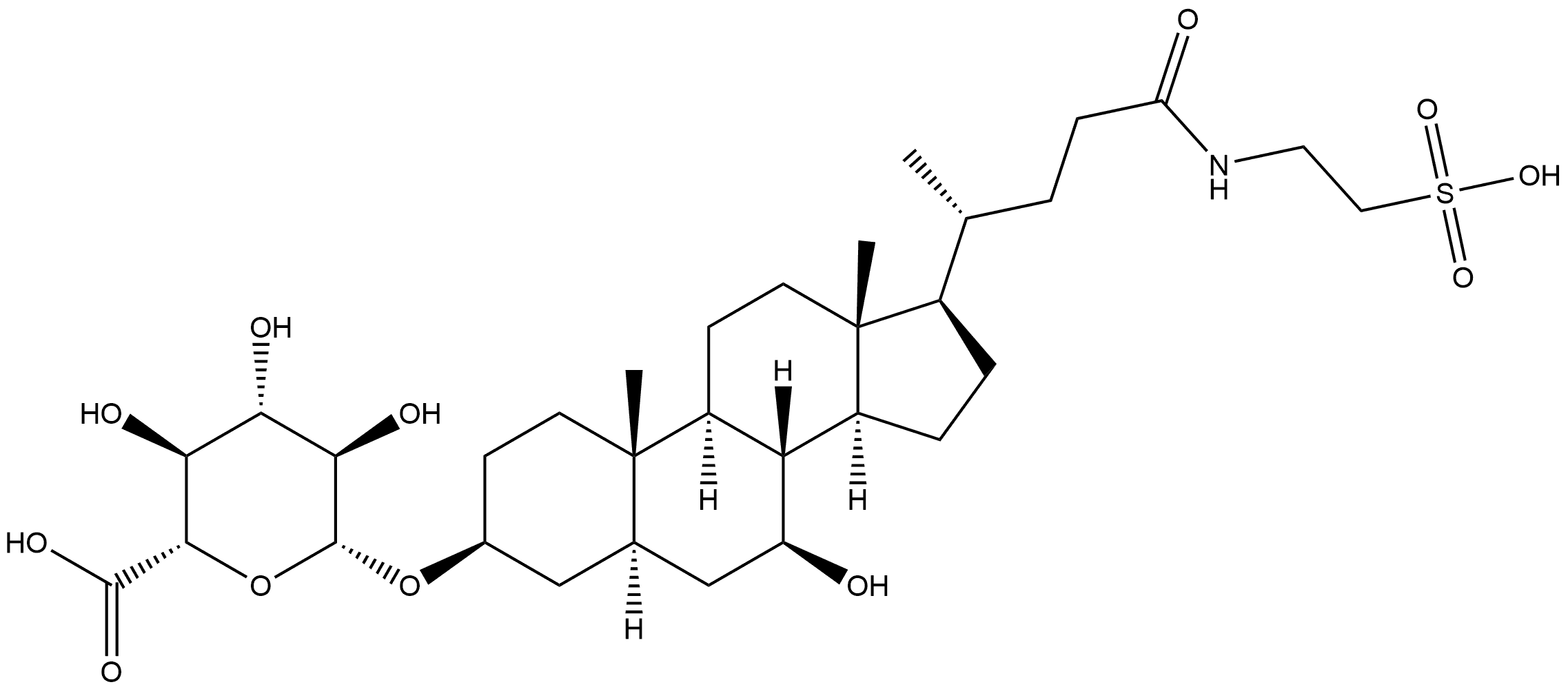 Taurochenodeoxycholic acid-3-o-glucuronide-[d4] Struktur