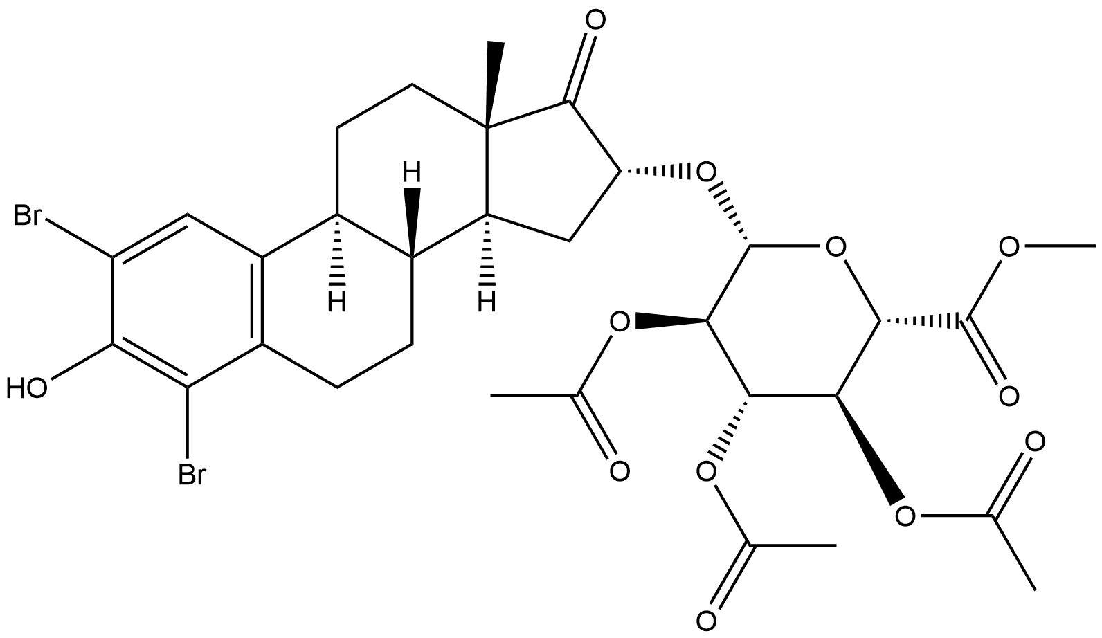 2,4-Dibromo-β-D-Glucopyranosiduronic Acid Estrane Derivative Struktur