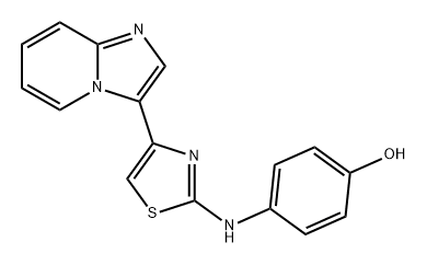 Phenol, 4-[(4-imidazo[1,2-a]pyridin-3-yl-2-thiazolyl)amino]- Struktur