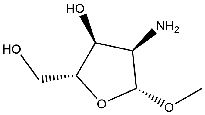 β-?D-?Ribofuranoside, methyl 2-?amino-?2-?deoxy- Struktur